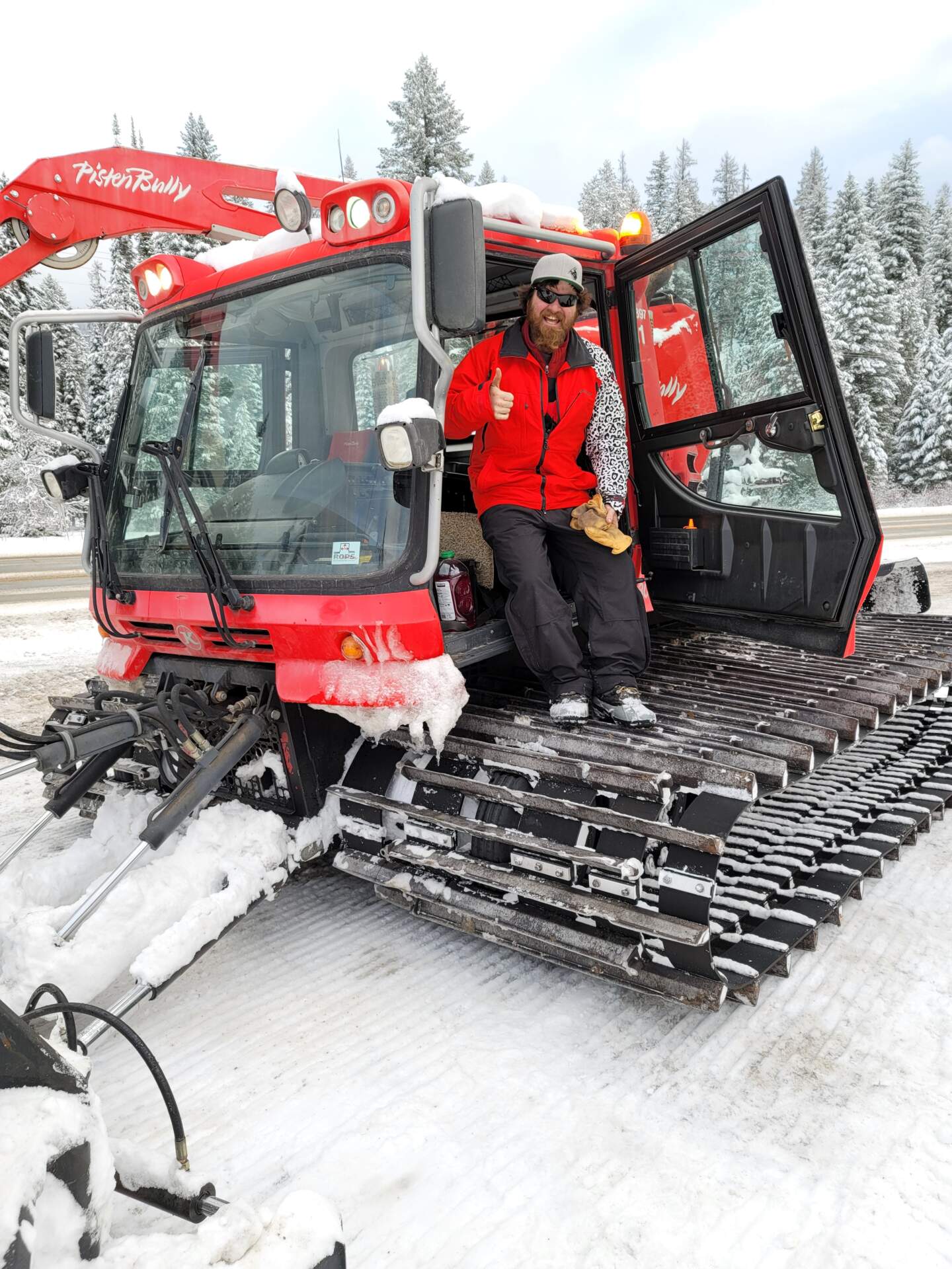 20201227_095252 Snowcat driver preparing guests for a safe day of Montana backcountry skiing