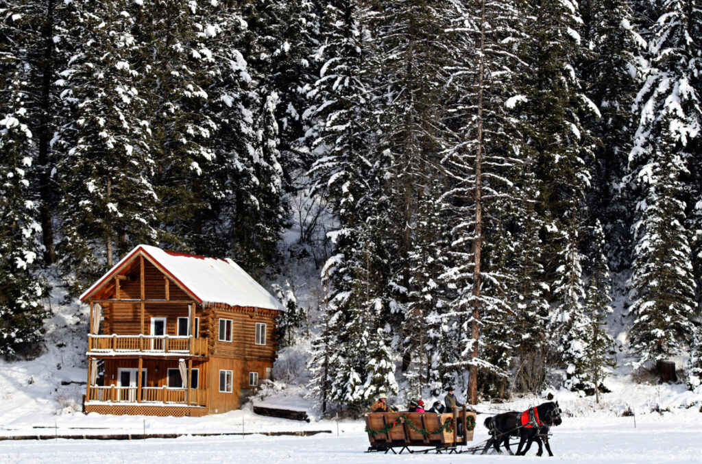 log cabin at Bar W Ranch