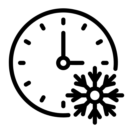 snow clock icon